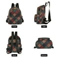 thumbnail image 4 of FORMRS Mini Backpack Purse for Women Travel Daypack Casual Shoulder Bag, Red Tartan Pattern, 4 of 7