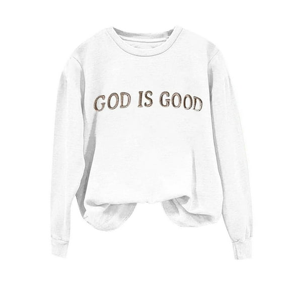 Hrsba Womens Pullover Tops For Fall Or Winter , Pullover Sweaters for Women Womens' Tops Letter Print Fashion Loose Casual Long Sleeve Regular Sleeve No Hood Sweatshirt Top