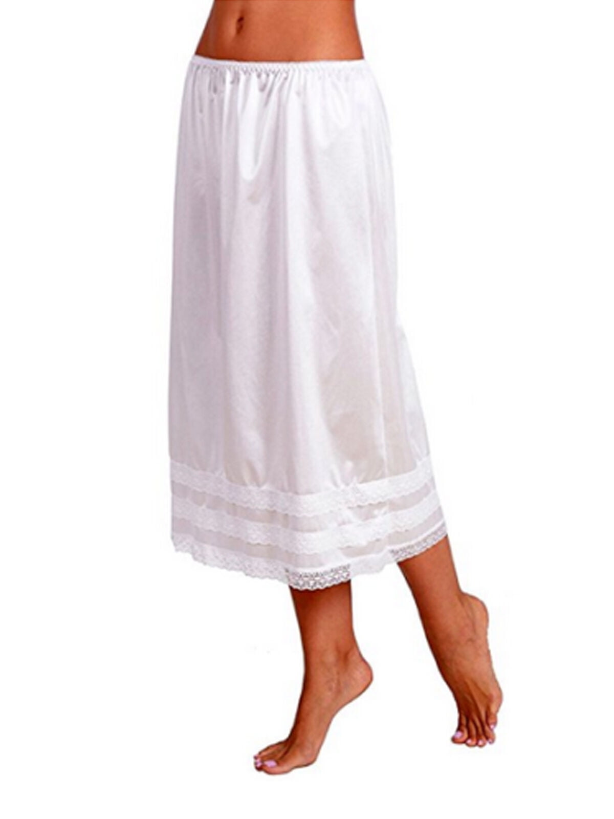 FOCUSNORM Women Dress Undergarment Prom Slip Petticoat Half Satin