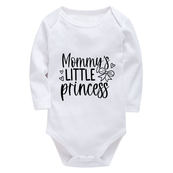 Mommy's Little Princess Newborn Coming Home from Hospital Outfit Boy Long Sleeve Baby Girl Newborn Coming Home Outfit White