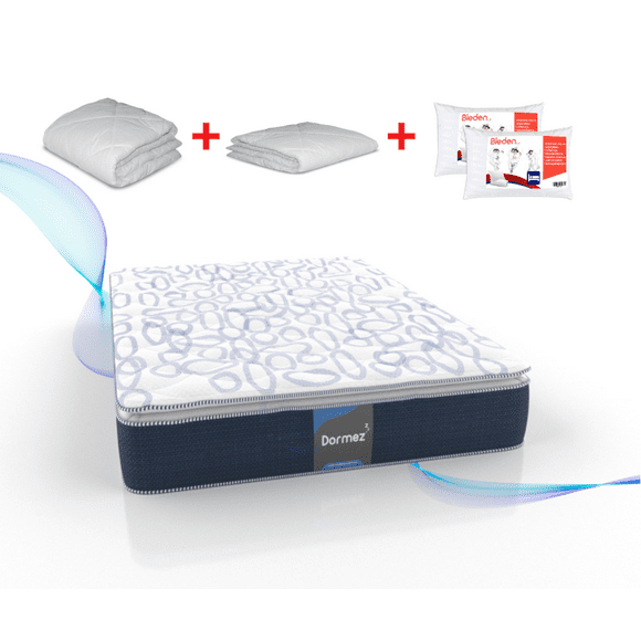 Colchón Matrimonial + Cubrecolchón Matrimonial + Sábana Matrimonia + 2 Almohadas Standart Ortopédico All Comfort Dormez Silc