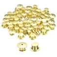 thumbnail image 1 of 60Pack Metal Locking Pin Backs, Pin Keepers Locking Clasp, Gold, 1 of 7