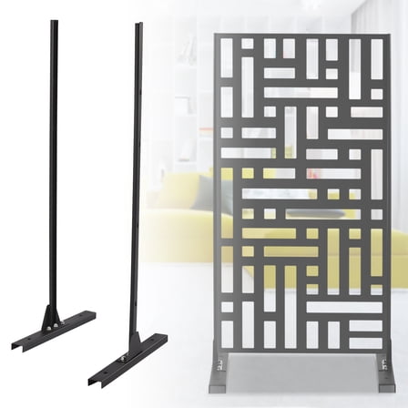 ToppiJoy 6.2ft Outdoor Privacy Screen Panels Stand, Metal Privacy Screen Decorative Patio Fence for Outdoor Indoor Decor
