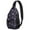 Halloween Silhouette Pattern, variant on Sling Backpack,Halloween Skeleton Coffin Pattern Sling Bag with Water Bottle Holder,Waterproof Sling Bag for Men/Women with Headphone Jack for Hiking,Travel