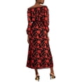 thumbnail image 2 of Inc International Concepts Womens Floral-Print Off-The-Shoulder Maxi Dress Redblack 4, 2 of 2