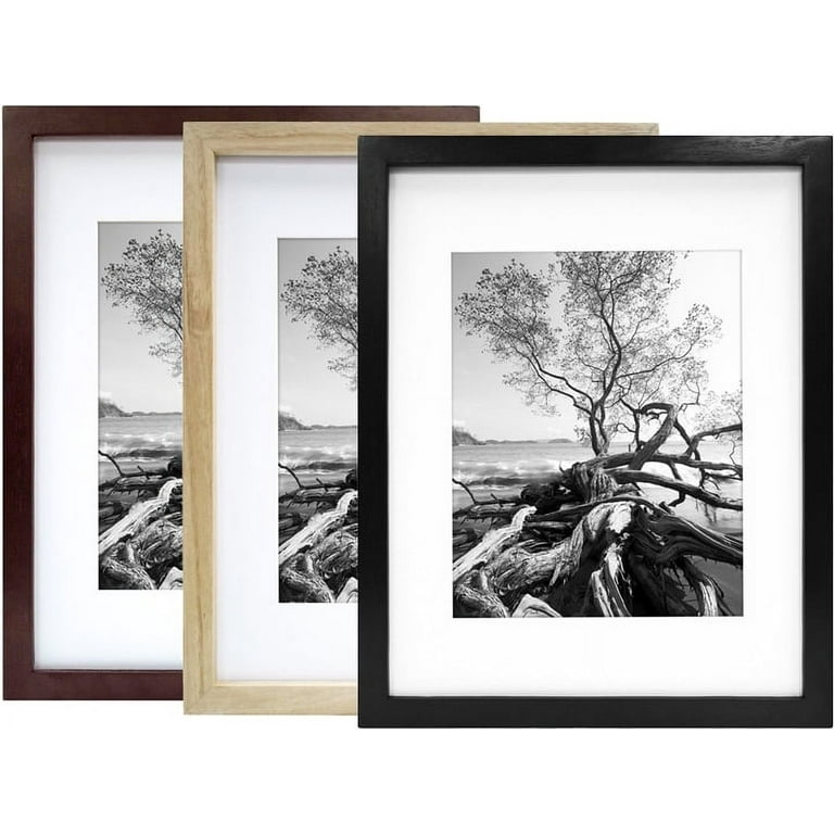 MCS 16x20 Solid Wood Art Frame Matted For 11x14 In Black 