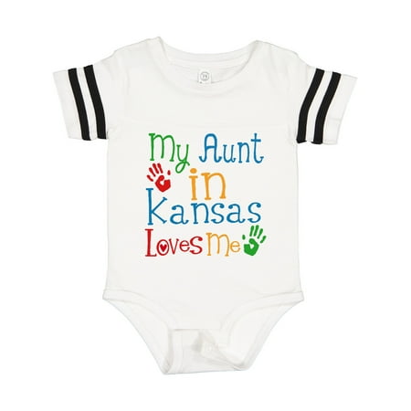 

Inktastic My Aunt in Kansas Loves Me Gift Baby Boy or Baby Girl Bodysuit