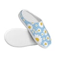 thumbnail image 3 of Goofa Daisies Flowers Print Womens Mens Cotton Lightweight House Slippers , Washable Home Slippers,Indoor Comfy Bedroom Cozy Slippers-40/41, 3 of 7