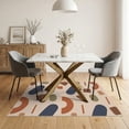 thumbnail image 3 of ODIKA 5'x7' Navy Terracotta Abstract Shapes Washable Area Rug Modern Geometric Design with Unique Style Non-Slip, Low Pile, Stain Resistant for Guest Room, Lounge, Apartment, 3 of 7