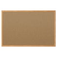 thumbnail image 1 of Quartet Basic Cork Bulletin Board Oak Finish Frame 18"H x 24"W (85350) 168679, 1 of 5