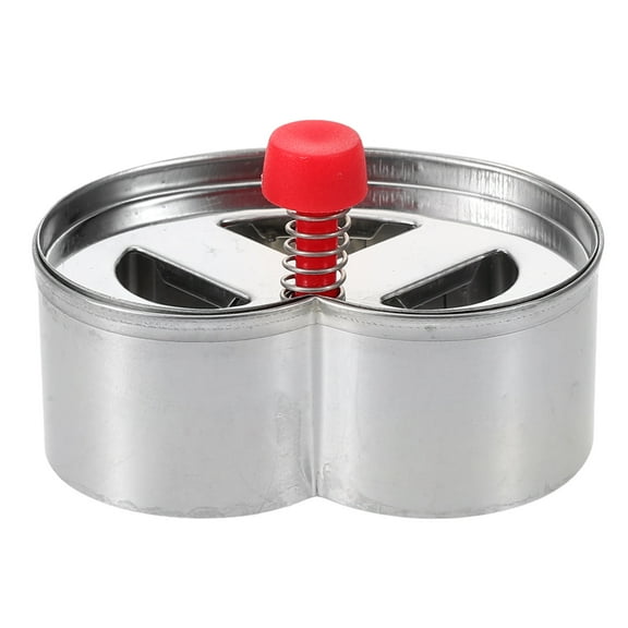 Nishuna Reusable Cookie Stamp Handle Stainless Steel 3-hole Biscuit Cutter Baking Cookie Mold