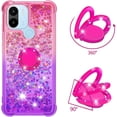 thumbnail image 2 of Clear Case for Xiaomi Redmi A1 with Kickstand for Girls Women, Floating Liquid Holographic Sparkle Glitter Case Bling Gradient Quicksand Cover for Xiaomi Redmi A1/A1+ JB Pink Mauve, 2 of 14
