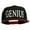 Black Red, variant on Genius Embroidered Two Toned Snapback Cap - Black Silver OSFM