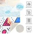 thumbnail image 3 of Yayeee Bath Rug for Bathroom Floor Non Slip Rectangle Fluffy Soft Absorbent Mat, 16"x24", Red Retro Pattern, 3 of 7
