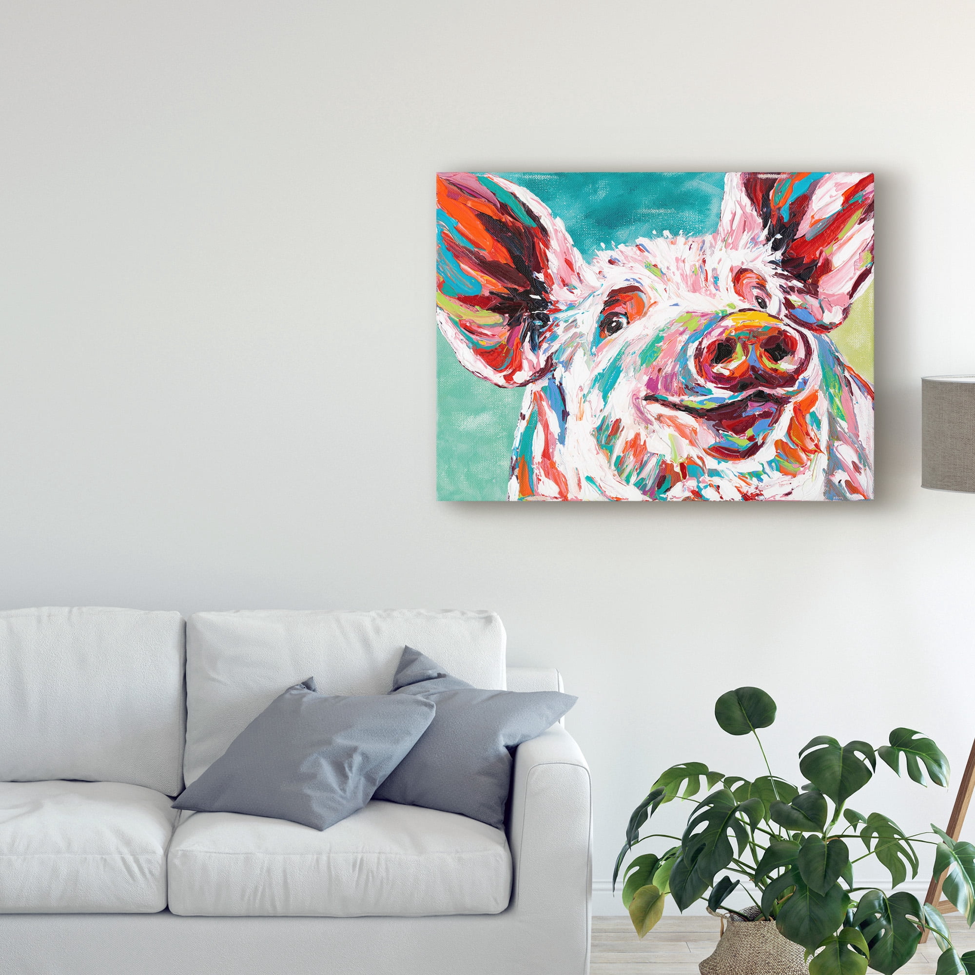 Trademark Fine Art 'Piggy I' Canvas Art by Carolee Vitaletti