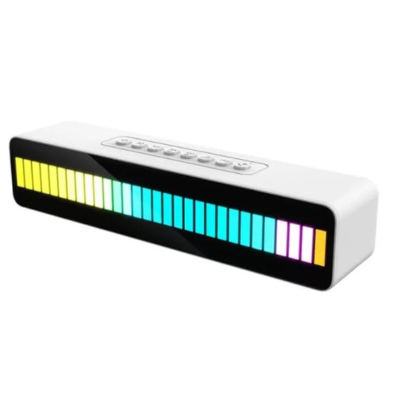 Bocina Barra de Sonido BT Luz RGB Blanco