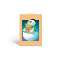 Stonehouse Collection Snowman Hanukkah Greeting Holiday Card Set – 12 Cards & 12 Envelopes, Made In the USA (Standard)