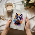 thumbnail image 3 of Watercolor Drip Scottish Terrier Pop Art Colorful Portrait Artwork Spiral Bound Journal Scottie Dog Lover Gifts 5x7in Spiral Notebook - 01009, 3 of 5