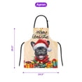 thumbnail image 5 of Merry Christmas Santa French Bulldog Scarf Twinkling Lights Xmas Holiday Apron Dog Lover Gifts for Cooking Grilling Baking Painting Gardening - 00022, 5 of 5