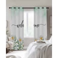 thumbnail image 4 of Daisies Flowers Kitchen Curtains Farmhoue Country Bitanical Ombre Green Cafe Short Curtains for Bathroom Blackout Window Curtain Small Window Treatment Drapes for Bedroom Living Room 52"x45"x2, 4 of 9