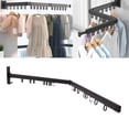 thumbnail image 4 of Wall Mounted Clothes Hanger Rack, Retractable Clothes Drying Rack Space Saver Laundry Drying Rack Collapsible for Laundry Balcony Mudroom Bedroom, 4 of 9
