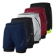 thumbnail image 1 of Pantalones cortos deportivos para correr y fitness al aire libre para hombres, transpirables, anti-correr, resistentes al desgaste, de secado rápido, que absorben el sudor, B210, 1 of 5