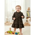 thumbnail image 4 of Happy Town Toddler Baby Girls Dress Floral Ruffled Dress Girls Casual Fall Winter Clothes, 4 of 9