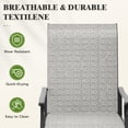 thumbnail image 3 of UDPATIO Outdoor Dining Chairs Set of 4, All Weather Swivel Patio Chairs, Outdoor Furniture for Backyard Deck, Light Grey, 3 of 8