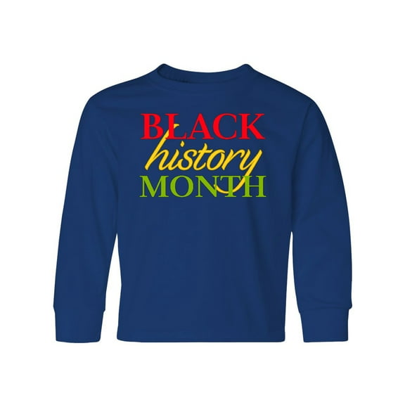 Inktastic Black History Month- Red, Green, Yellow Long Sleeve Youth T-Shirt