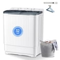 thumbnail image 6 of Dimedeal 32 lbs Portable Twin Tub Mini Washing Machine, 20 lbs Washer & 12 lbs Spinner with 1 Drying Rack & 10 Hangers, 6 of 9