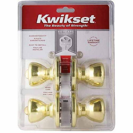 Exterior Door Lockset - Kwikset 92430-022 Entry Locksets Tylo Knob, 2pk
