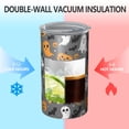 thumbnail image 2 of 20oz Coffee Tumblers Halloween Ghost Pumpkin Pattern Stainless Steel Vacuum Insulated Travel Tumbler Coffee Cups Mug with Lid and Straw with Cleaning Brush for Cold & Hot Drinks, 2 of 5