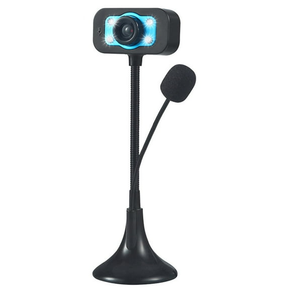 EGNMCR LED HD Webcam Desktop Computer PC Video Usb With Microphone Night Vision Camera Computer lens