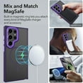 thumbnail image 2 of Dteck Magnetic Case for Samsung Galaxy S24 Ultra 5G, Compatible with MagSafe, Translucent Matte Back Shockproof Phone Cover,Purple, 2 of 8