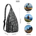thumbnail image 3 of Cosmos Explorer Sling Backpack&nbsp;- Starry Night Sky Pattern Crossbody Shoulder Bag, Water-Resistant Hiking Essential, 3 of 4