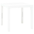 thumbnail image 1 of vidaXL Table de Jardin Blanc 78x78x72 cm Plastique, 1 of 4