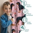 thumbnail image 3 of Blackout Kids Curtains,Rottweiler Dogs with Flowers Childrens Insulated Curtains Set Of 2,Bedroom Essentials,Toddler Room Decor 42x54in(106x137cm), 3 of 4