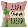 thumbnail image 2 of Flower Pillow Cover Holiday Party Sofa Decoration Cushion Cover Border Linen Printing Cushion Cover, C, 2 of 5