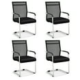 thumbnail image 1 of Costway Office Guest Chairs Set of 4 with Metal Sled Base & Armrests Mesh Reception Chair, 1 of 8