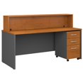 thumbnail image 1 of Bush Business Furniture Series C 72"W Reception Desk with Mobile File Cabinet-Cherry Gray, 1 of 13