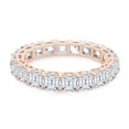thumbnail image 4 of Asscher Cut White Cubic Zirconia Eternity Band For Women In 14K Rose Gold Plated 925 Sterling Silver (Color: White, Clarity: VVS1-VVS2) -6.5, 4 of 8