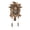 Brown, variant on Vintage Distressed Plastic Analog Clock, Elegant Hourly Chime Desk Clock, Chiming Classic Black Cuckoo Wall Clock Hanging Bird Clock,For Living Room Kitchen Home Wall Decoration Gift-（Brown）
