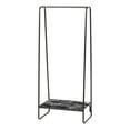 thumbnail image 1 of IRIS USA, Metal Clothing Rack with Wood Shelf, Black Marble, 1 of 8