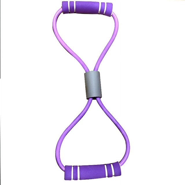 Tensor de brazo de 8 caracteres, entrenador de fitness, látex, hombros, cuello, estiramiento en casa con cuerda elástica para la espalda