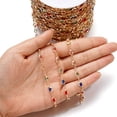 thumbnail image 3 of 1m/roll Zircon Crystal Glass Beads Copper Chain Rhnstone Ankle Chains For Necklace Bracelet Components DIY Jewelry Making, 3 of 10