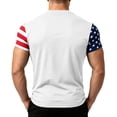 thumbnail image 4 of GrmtClth Gift for Father Summer Dad Papa Print American Flag Tops Vintage Fourth Of July Patriotic Shirt Quick Dry Comfortable Short Sleeved Independence Day T-Shirt White S, 4 of 4