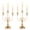 Gold-3 Arm-2pcs, variant on Candelabra Black Candle Holders: 3 Arm Candlestick Holder 11.8" Gothic Home Decor For Party Table Centrepiece Mantelmas Set Of 2