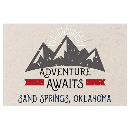 

Sand Springs Oklahoma Souvenir 2x3 Inch Fridge Magnet Adventure Awaits Design