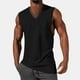 thumbnail image 1 of pstuiky Camisetas sin mangas para hombre, Blusa deportiva sin mangas con cuello alto y estampado liso a la moda informal para hombre Camisas de hombre l, 1 of 6