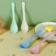 thumbnail image 4 of Zhuge Juego de 4 cucharas de sopa de paja de trigo, cucharas de ramen irrompibles de colores, cucharas pequeñas portátiles, fáciles de limpiar, aptas para lavavajillas, color rosa, 4 of 5
